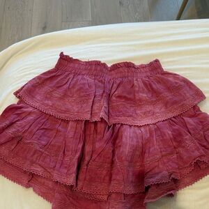 LoveShackFancy Pink Mini Skirt